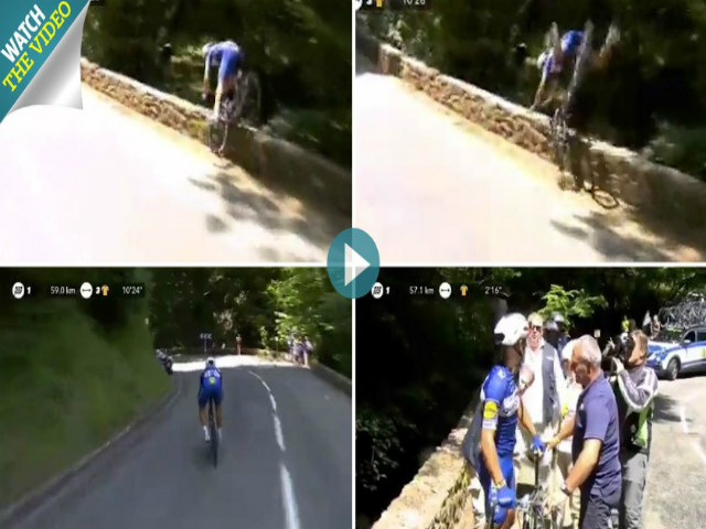 Cua rơ Tour de France gặp tai nạn kinh hãi: Rơi thẳng xuống vực