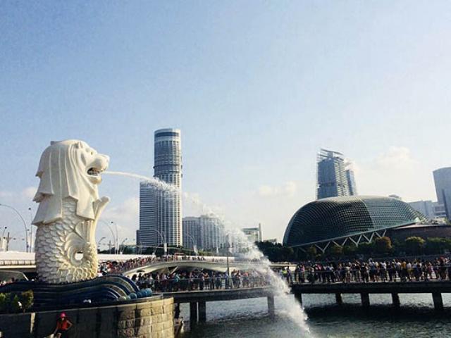 Tới Singapore nhất định phải ghé thăm công viên sư tử biển Merlion Park
