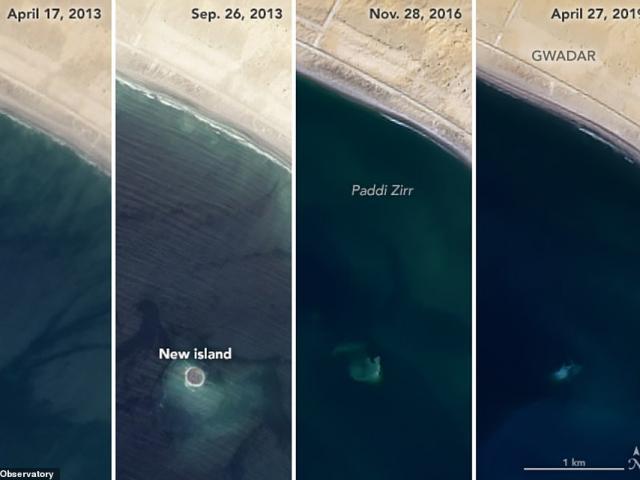 Hòn đảo trồi lên sau thảm họa, bị đại dương “nuốt chửng” ngoài khơi Pakistan