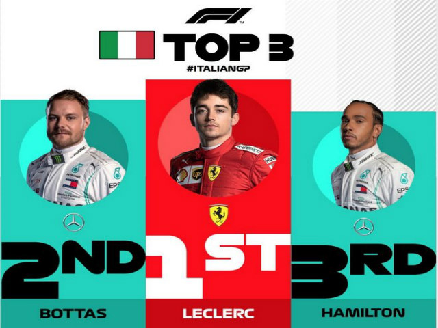 Đua xe F1, Italian GP: ”Ngựa chiến” bẻ gãy ”mũi tên bạc”, nước Ý chấm dứt 9 năm chờ đợi