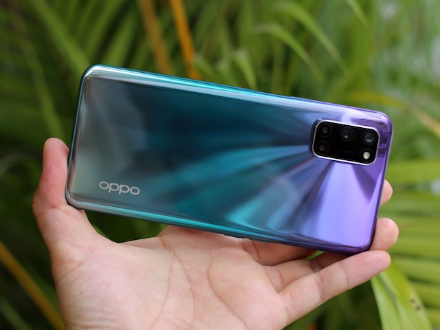 Trên tay Oppo A92 phiên bản màu tím với hiệu ứng ”chòm sao tỏa sáng”