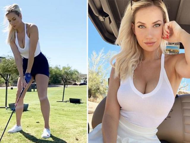 Nữ golf thủ đẹp nhất thế giới “không nội y” để chống Covid-19