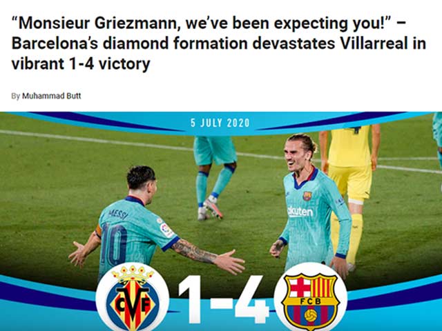 Griezmann bùng nổ với Messi & Suarez: Báo giới ca ngợi phát kiến ”kim cương”