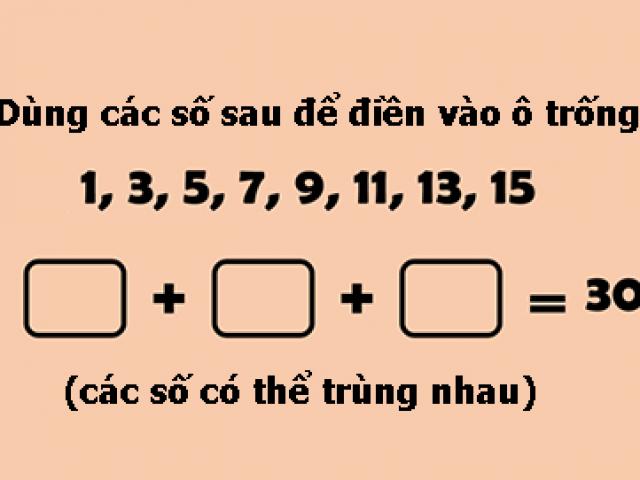 Câu đố điền số tưởng không khó hóa ra khó không tưởng