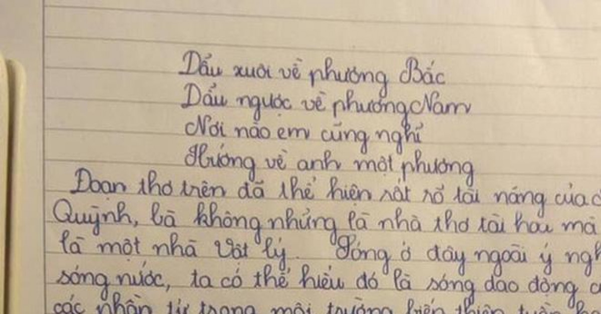 Yêu cầu phân tích bài thơ Sóng, nữ sinh có màn ”bé lái” cực ”gắt” khiến ai cũng ”bái phục”