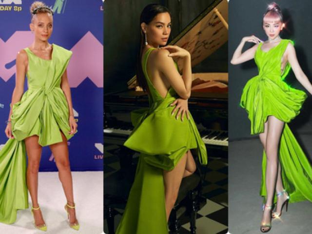 Minh tinh Hollywood Nicole Richie ”đụng” váy xanh tuyệt đẹp với Hà Hồ, Tóc Tiên