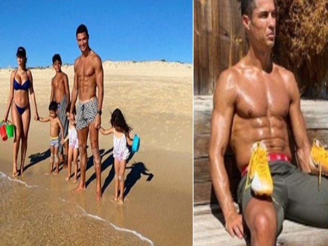 Ronaldo khoe thân hình ”sáu múi” cực phẩm đi tắm biển, fan ngây ngất