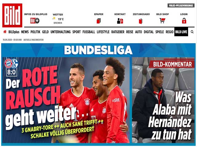 Bayern thắng 8-0 Bundesliga: Châu Âu choáng ngợp, báo chí khuyên trao cúp luôn
