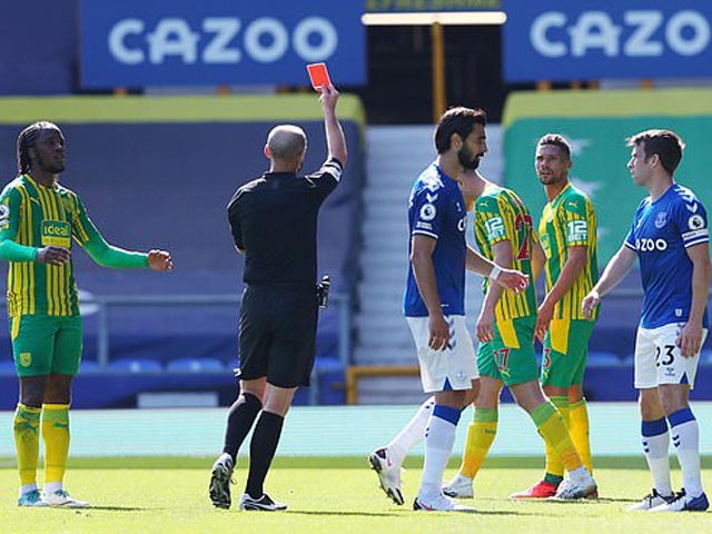 Video highlight trận Everton – West Brom: Sững sờ 2 thẻ đỏ, mãn nhãn James Rodriguez (H1)