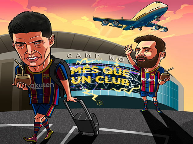 Ảnh chế: Messi ngậm ngùi tiễn bạn thân rời khỏi Barca