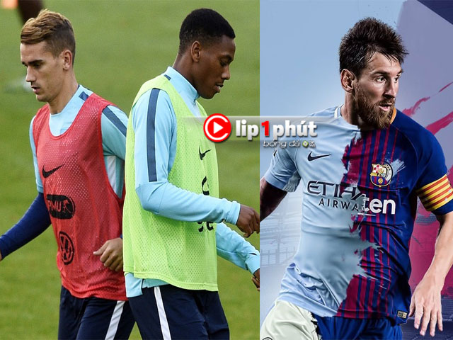 Barca gạ MU đổi Martial lấy Griezmann, Man City dễ bỏ Grealish để chốt Messi (Clip 1 phút Bóng đá 24H)