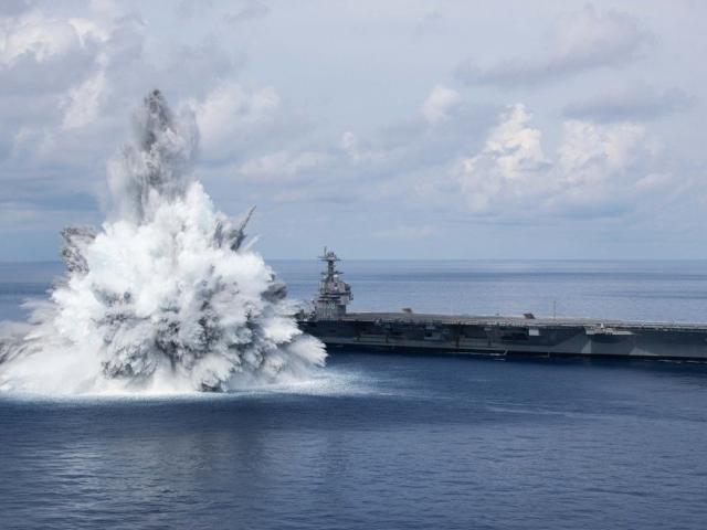Siêu tàu sân bay Mỹ chống chịu 3 vụ nổ gây động đất: Không ngán tên lửa diệt hạm TQ?