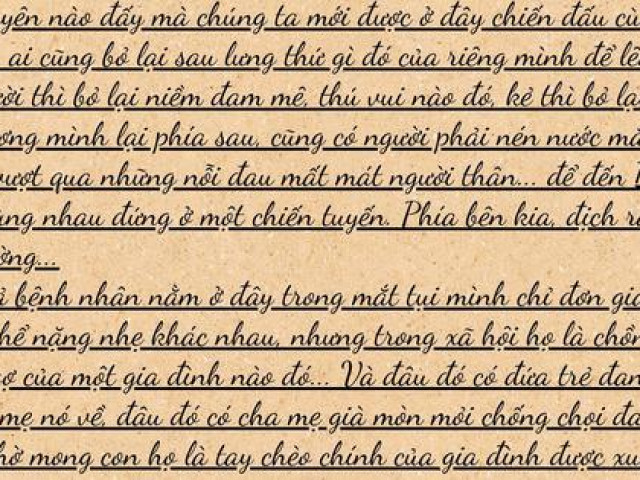 Tâm thư xúc động của bác sĩ điều trị bệnh nhân COVID-19 gửi đồng nghiệp