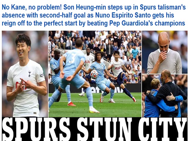 ”Vua” Man City bị Tottenham quật ngã, báo Anh khuyên tức tốc mua Kane