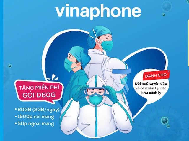 Nhà mạng miễn phí data, phút gọi, Internet cáp quang tốc độ cao tại các khu cách ly