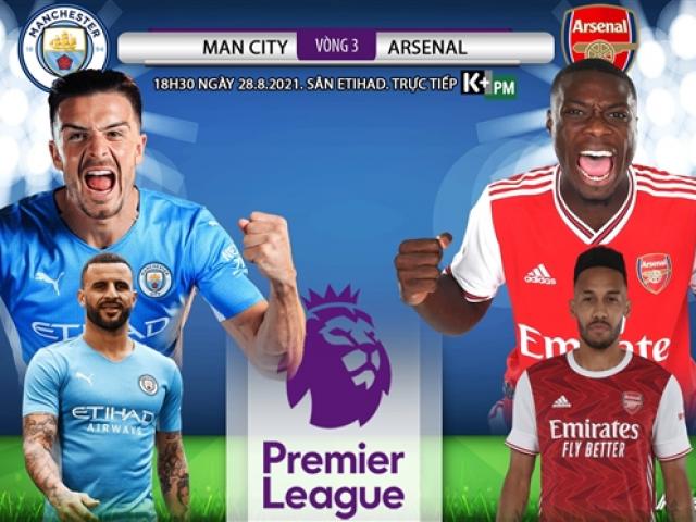 Trực tiếp bóng đá Man City - Arsenal: Quyết hạ ”Pháo thủ” quên nỗi đau mua hụt Ronaldo (Vòng 3 Ngoại hạng Anh)