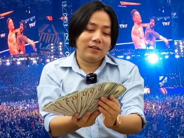 ”YouTuber Việt kiếm 35 tỷ” đến tận nơi xem đô vật Mỹ WWE và phát hiện bí mật “sốc”