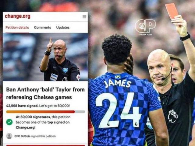 Sao Chelsea hùa theo 75.000 fan đòi ”cấm cửa” trọng tài thiên vị Liverpool