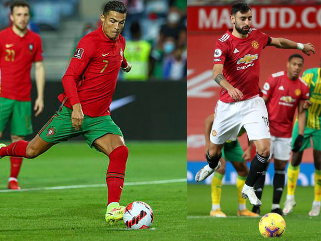 Ronaldo sút hỏng 11m tại ĐT Bồ Đào Nha, nên nhường Fernandes ở MU
