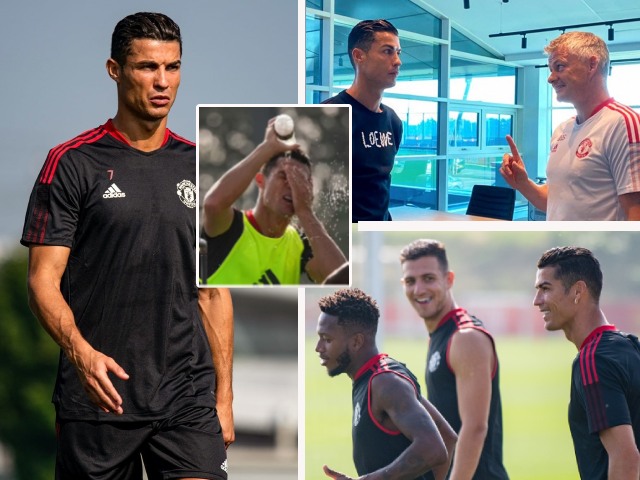 Ronaldo rạng rỡ tập buổi đầu cùng MU, đi bóng cực chất khiến đồng đội ”lóa mắt”