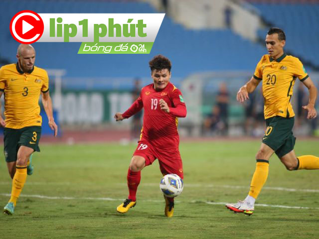 ĐT Việt Nam lăn xả đấu Australia, ”điên đầu” vì trọng tài và VAR (Clip 1 phút Bóng đá 24H)