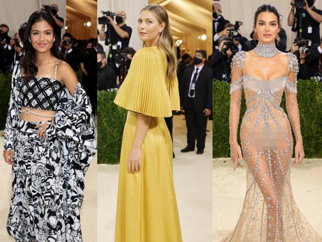 Raducanu - Sharapova đọ sắc người mẫu mặc đồ ”nhìn thấy hết” ở Met Gala