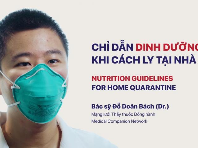 Hướng dẫn chế độ dinh dưỡng tại nhà cho F0, F1