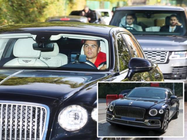 Cực chất Ronaldo lái siêu xe tiền tỷ, có vệ sĩ tháp tùng tới sân tập MU