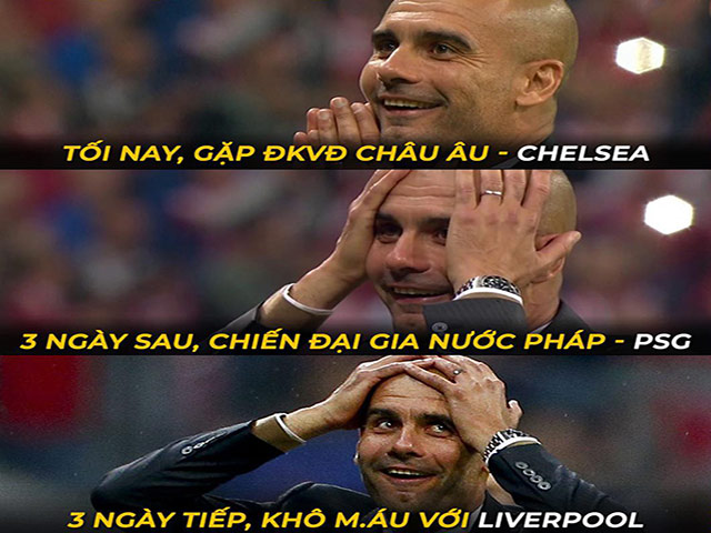 Ảnh chế: Pep đau đầu với những ngày ”giông bão” của Man City