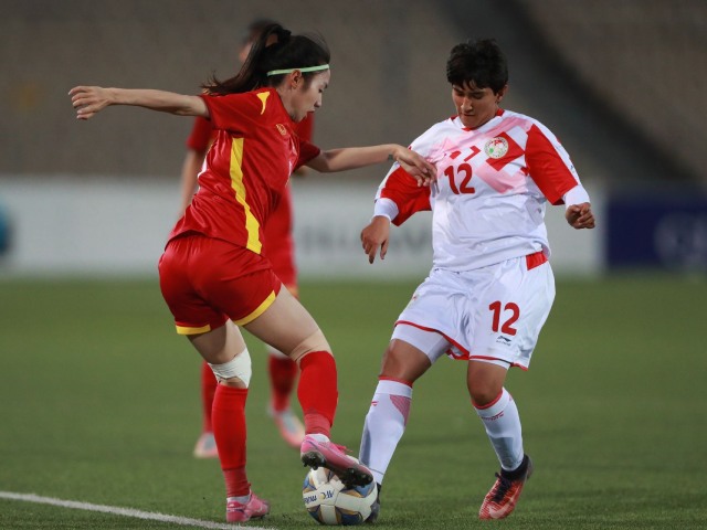 Trực tiếp bóng đá ĐT nữ Việt Nam - Tajikistan: Chiến thắng áp đảo (Hết giờ)