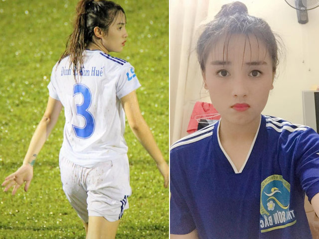 Nữ cầu thủ Thái Nguyên ”gây bão” vì ngoại hình xinh đẹp