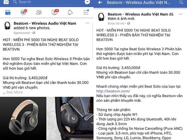 Mất tiền vì tham hàng rẻ trên Facebook