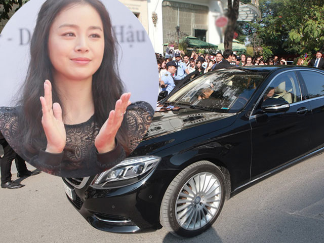 Kim Tae Hee được đưa đón bằng xế sang tại Hà Nội