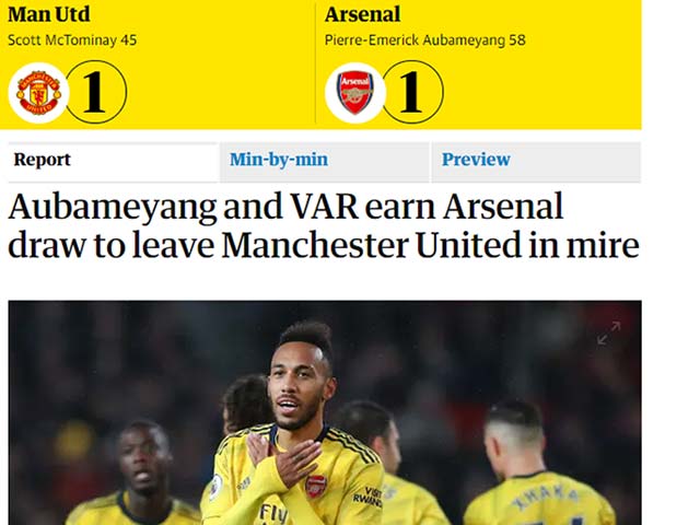 MU & Arsenal níu chân nhau: Báo Anh viết gì về trận ”đại chiến”?