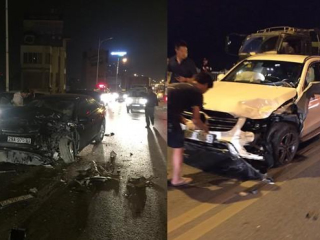 Hà Nội: 3 xe tông nhau liên hoàn trên cầu Vĩnh Tuy lúc nửa đêm