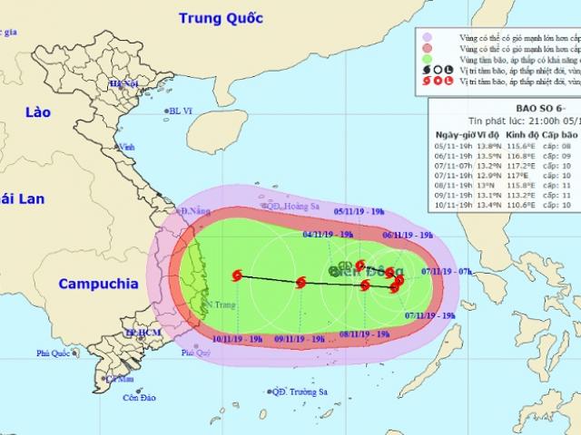 Bão số 6 hình thành, có thể giật tới cấp 13 khi hướng về Trung Bộ