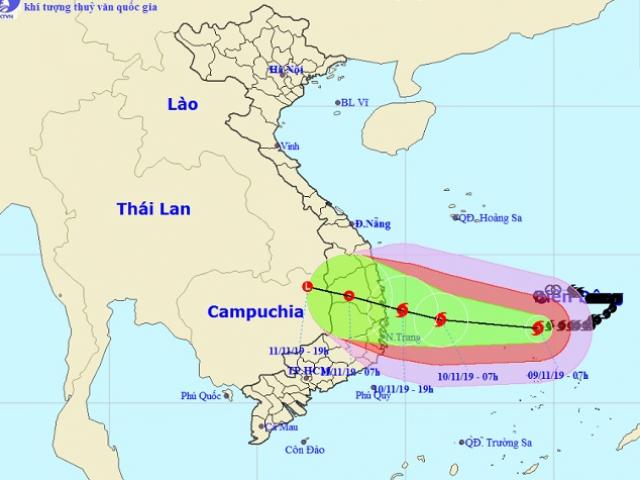 Thông tin mới về cường độ và vị trí của bão số 6 Nakri đang hướng vào Trung Bộ