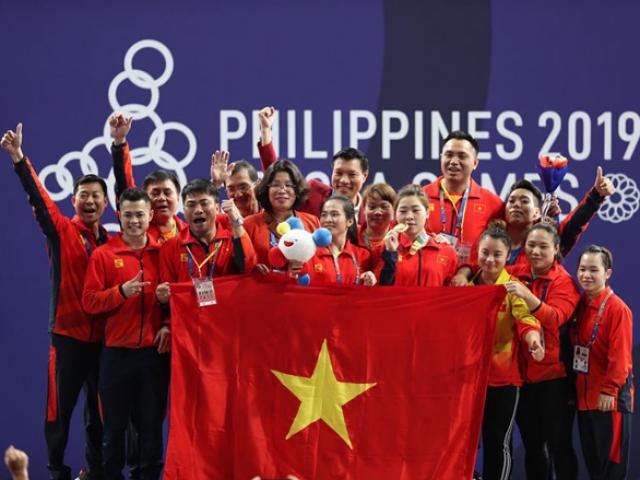 Vang dội: Cử tạ Việt Nam giật 4 HCV lịch sử, làm ”trùm” SEA Games