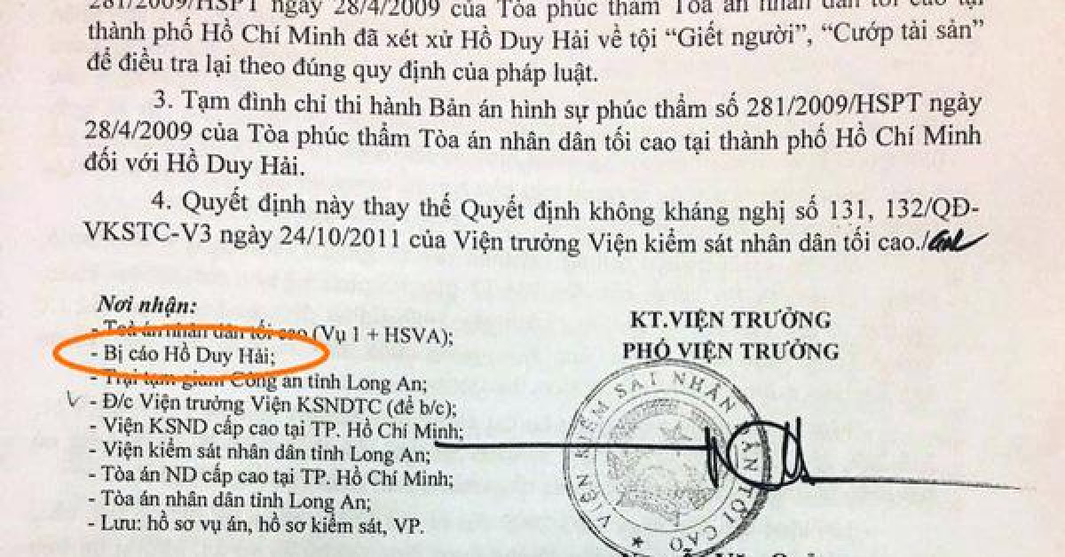 Mẹ của tử tù Hồ Duy Hải vào trại giam thăm con và nói gì?