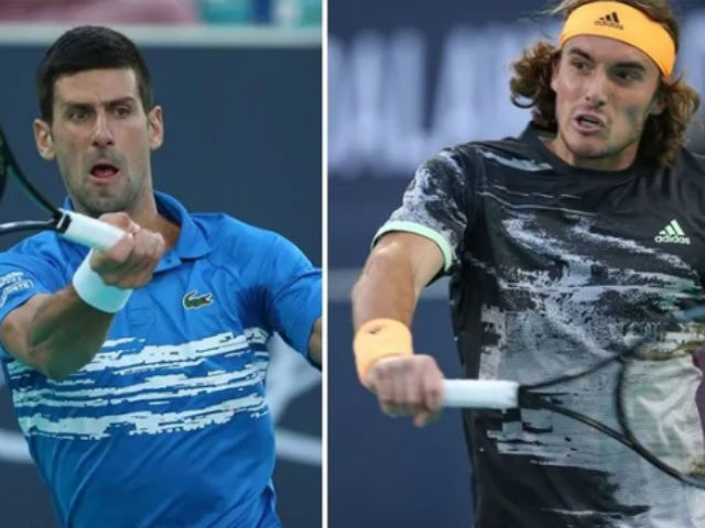 Video tennis Djokovic - Tsitsipas: ”Mưa break” dồn dập, đòn đau set 3