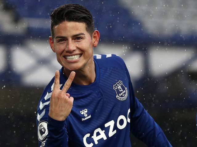 James Rodriguez thăng hoa không ngừng, Everton mơ đua vô địch Ngoại hạng Anh