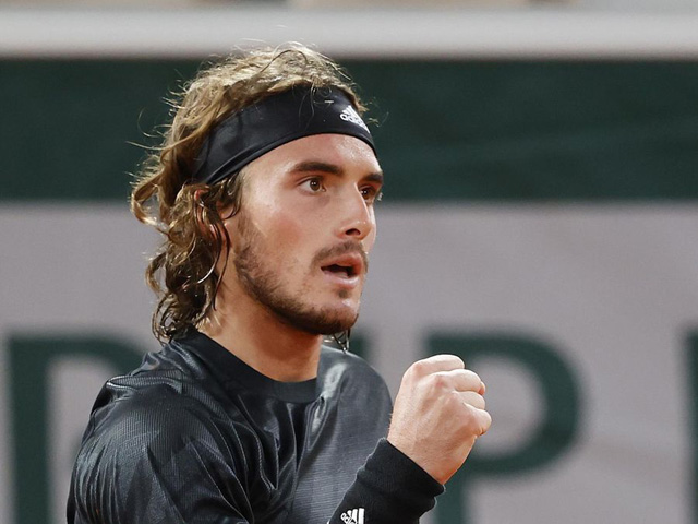 Video tennis Tsitsipas - Dimitrov: ”Tiểu Federer” hụt hơi, 3 set ấn tượng (Vòng 4 Roland Garros)