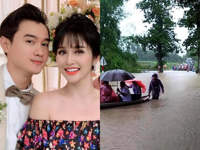 Khách dự đám cưới vợ cũ Phan Thanh Bình phải đi đò, xe tải vì bão lũ