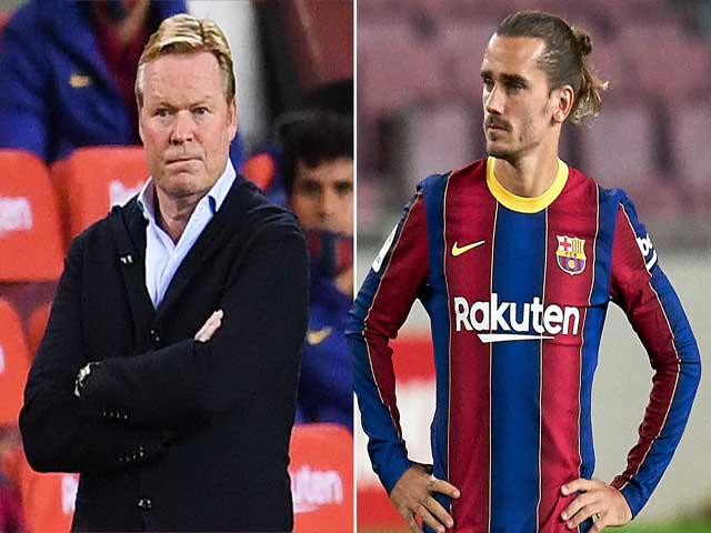 ”Lò lửa” Barca âm ỉ cháy: HLV Koeman thất hứa với Griezmann vì Messi?