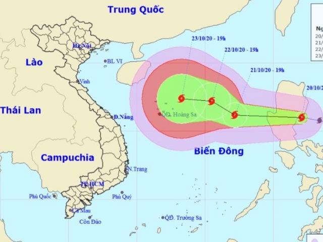 Sáng 21/10, bão Saudel giật cấp 10 đi vào Biển Đông