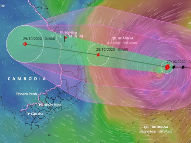 Thông tin mới nhất về bão số 9 cấp cuồng phong đang hướng vào Đà Nẵng – Phú Yên