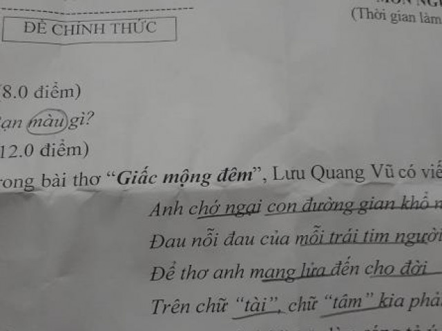 Đề văn lạ chỉ vỏn vẹn 3 từ khiến dân mạng vừa than khó vừa gật gù khen hay