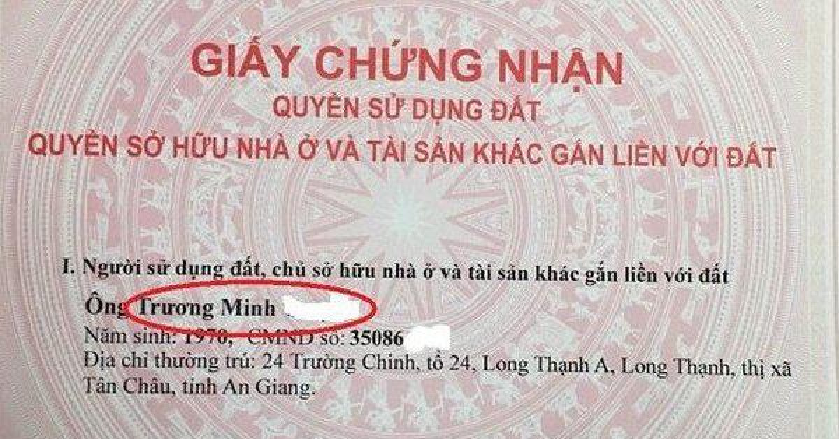 Sổ đỏ đứng tên tối đa bao nhiều người?