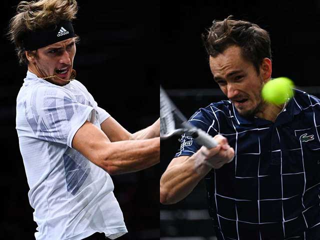 Video tennis Zverev - Medvedev: Áp đảo set 3, lên ngôi ấn tượng (Chung kết Paris Masters)