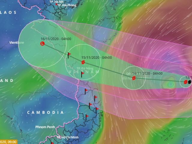 Bão số 13 thay đổi cường độ, hướng vào Hà Tĩnh - Thừa Thiên Huế